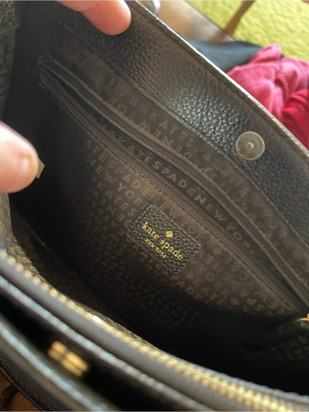 Kate Spade Mulberry Street Lise Black Pebbled Leather Satchel Handbag Purse